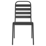 5 Piece Garden Dining Set Anthracite Steel