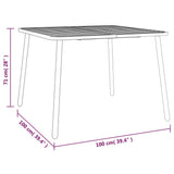 5 Piece Garden Dining Set Anthracite Steel - Extra Image