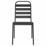 5 Piece Garden Dining Set Anthracite Steel