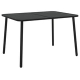 5 Piece Garden Dining Set Anthracite Steel - Close-Up Angle