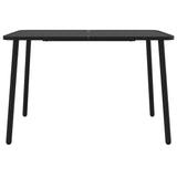 5 Piece Garden Dining Set Anthracite Steel - Low Angle