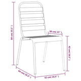 5 Piece Garden Dining Set Anthracite Steel - Extra Image