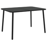 7 Piece Garden Dining Set Anthracite Steel - Close-Up Angle