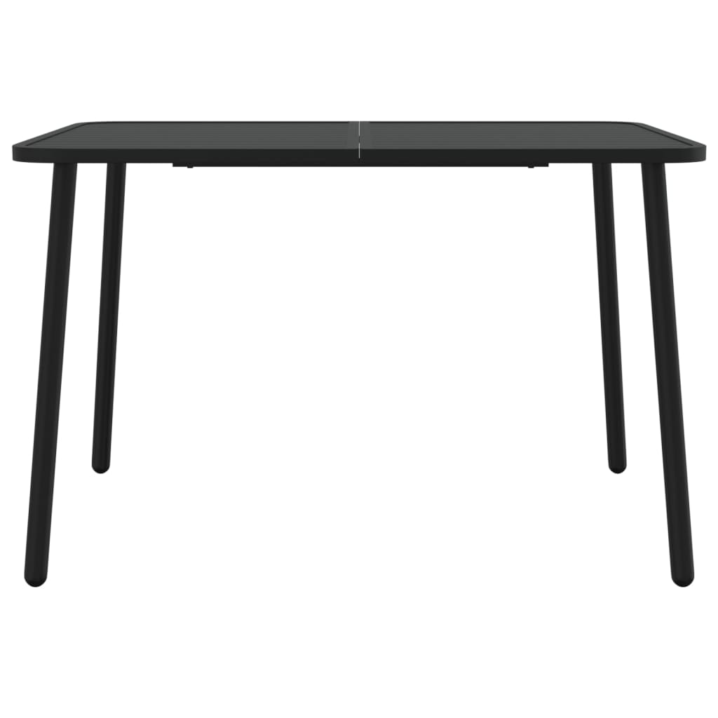 7 Piece Garden Dining Set Anthracite Steel