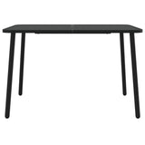 7 Piece Garden Dining Set Anthracite Steel - Low Angle