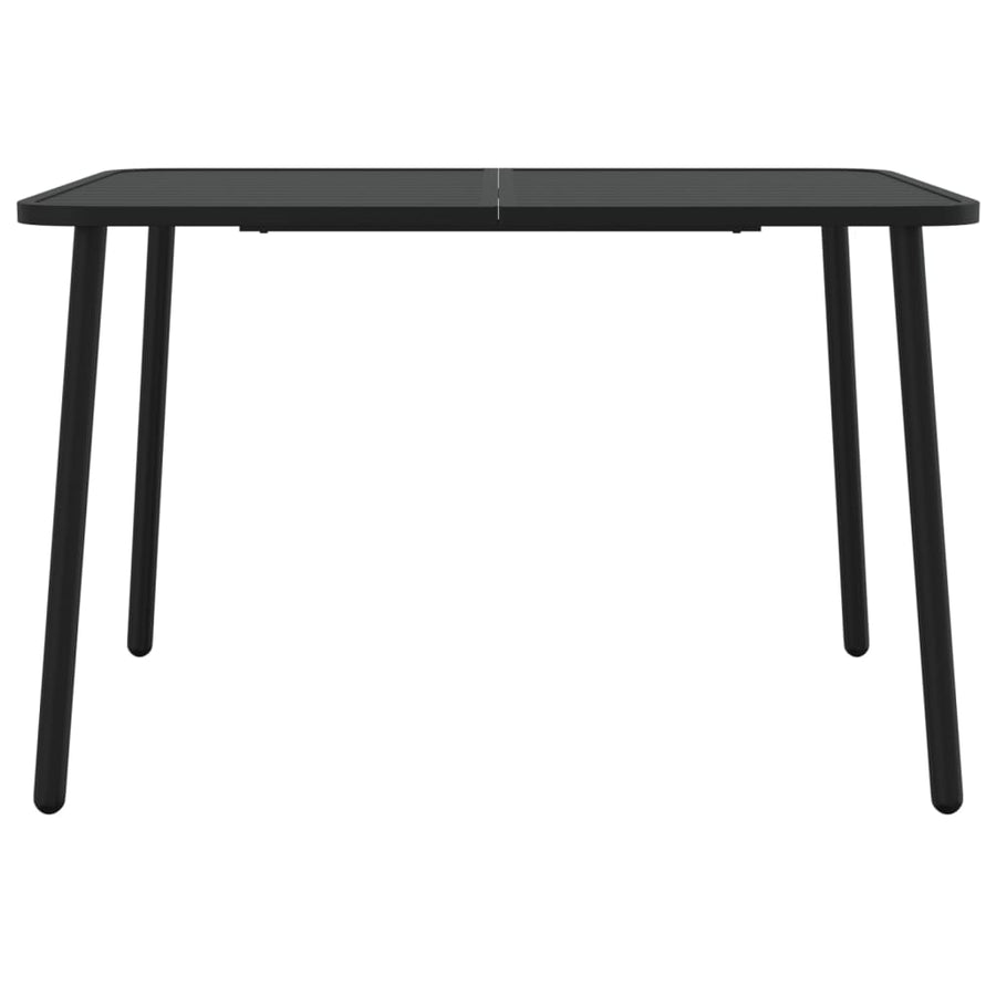 7 Piece Garden Dining Set Anthracite Steel