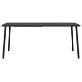 9 Piece Garden Dining Set Anthracite Steel - Low Angle