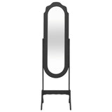Free Standing Mirror Black 45.5x47.5x160 cm Engineered Wood