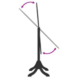 Free Standing Mirror Black 45.5x47.5x160 cm Engineered Wood - Top-Down View