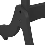 Free Standing Mirror Black 45.5x47.5x160 cm Engineered Wood - Rear View