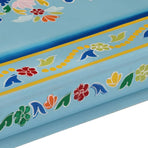 Coffee Table Turquoise Hand Painted Solid Wood Mango