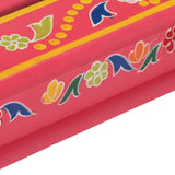 Coffee Table Pink Hand Painted Solid Wood Mango - 45-Degree Angle