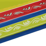 Coffee Table Green Hand Painted Solid Wood Mango - 45-Degree Angle