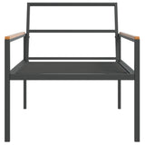 4 Piece Garden Lounge Set with Cushions Anthracite Steel - Rear View