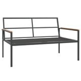 4 Piece Garden Lounge Set with Cushions Anthracite Steel - Extra Image