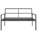 4 Piece Garden Lounge Set with Cushions Anthracite Steel - Extra Image