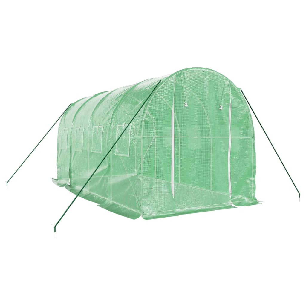 Greenhouse with Steel Frame Green 8 m? 4x2x2 m
