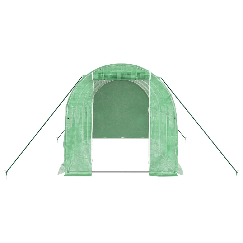Greenhouse with Steel Frame Green 8 m? 4x2x2 m