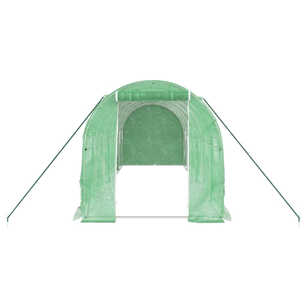 Greenhouse with Steel Frame Green 12 m? 6x2x2 m