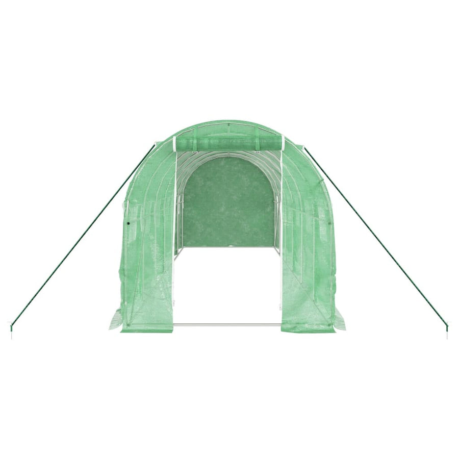 Greenhouse with Steel Frame Green 12 m? 6x2x2 m
