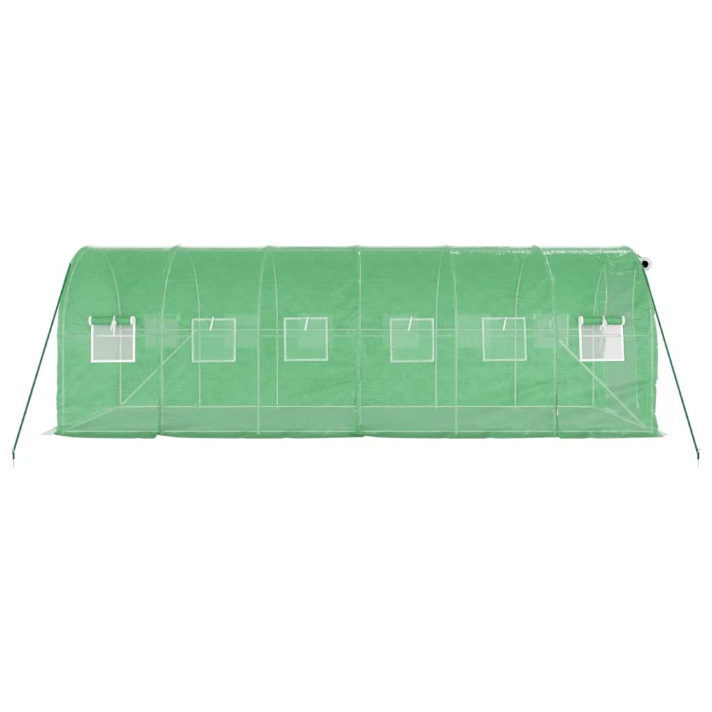Greenhouse with Steel Frame Green 12 m? 6x2x2 m