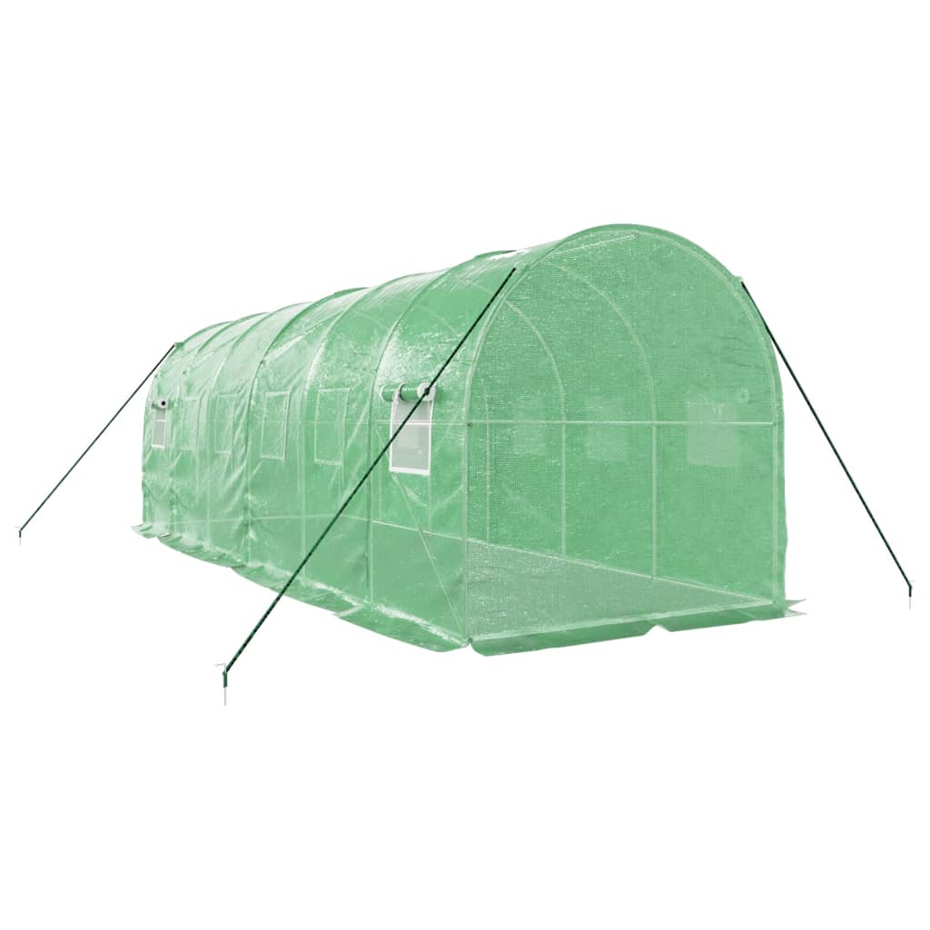 Greenhouse with Steel Frame Green 12 m? 6x2x2 m