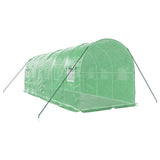 Greenhouse with Steel Frame Green 12 m² 6x2x2 m - Rear View