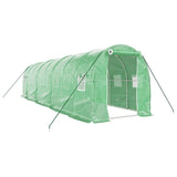 Greenhouse with Steel Frame Green 16 m? 8x2x2 m