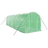 Greenhouse with Steel Frame Green 16 m² 8x2x2 m - Side View