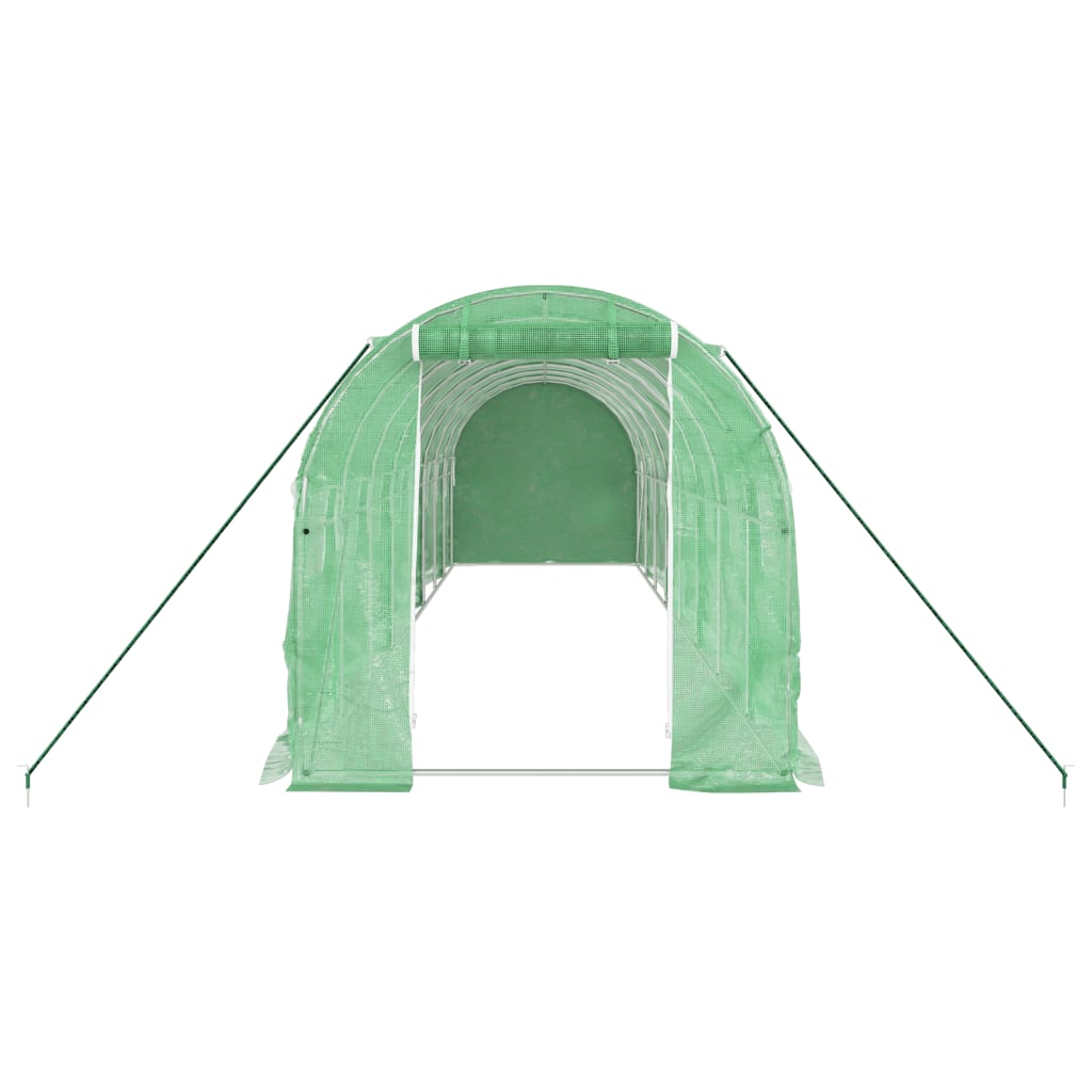 Greenhouse with Steel Frame Green 16 m? 8x2x2 m