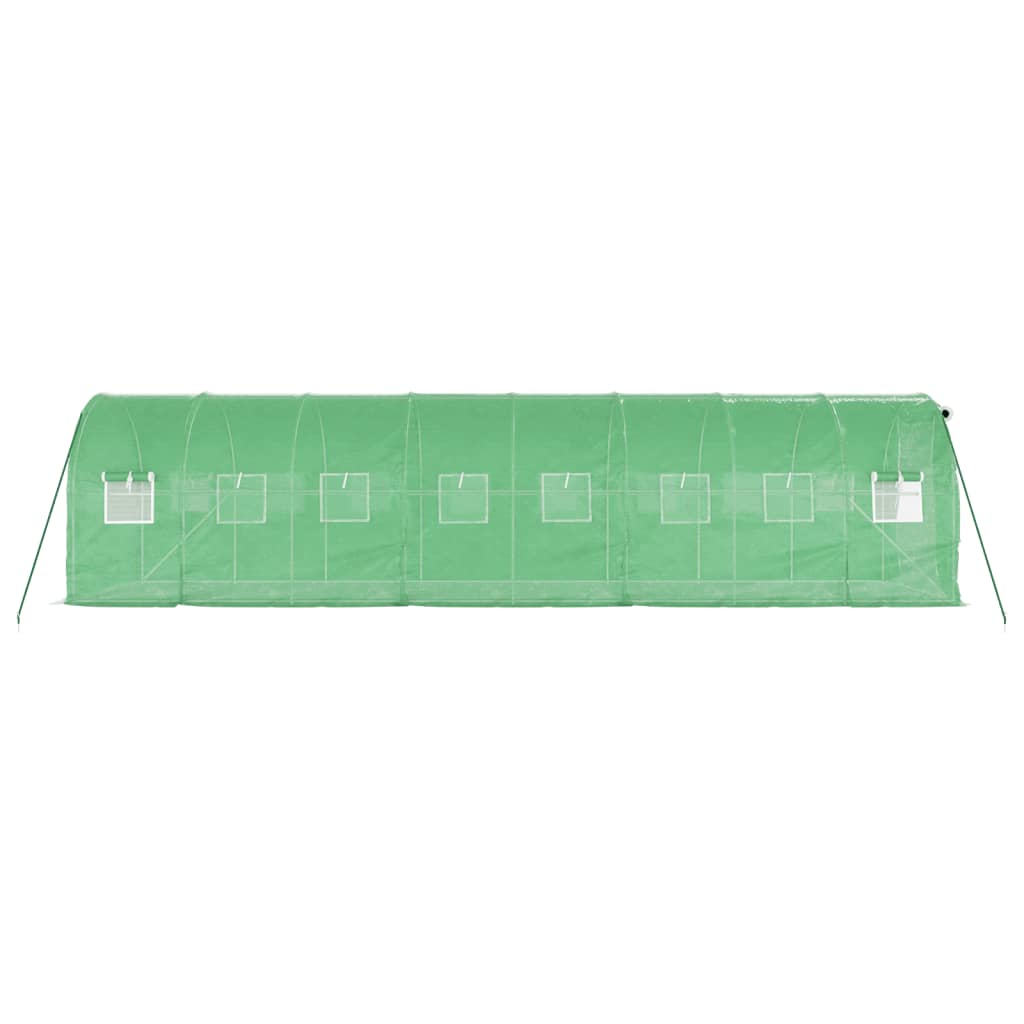 Greenhouse with Steel Frame Green 16 m? 8x2x2 m