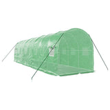 Greenhouse with Steel Frame Green 16 m² 8x2x2 m - Rear View