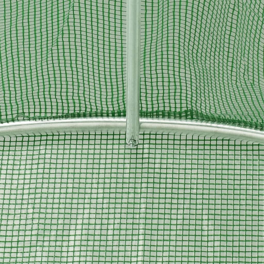 Greenhouse with Steel Frame Green 16 m? 8x2x2 m