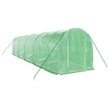 Greenhouse with Steel Frame Green 20 m² 10x2x2 m - Side View