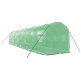 Greenhouse with Steel Frame Green 20 m² 10x2x2 m - Rear View