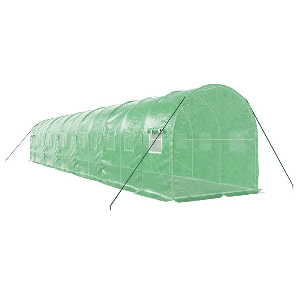 Greenhouse with Steel Frame Green 24 m? 12x2x2 m