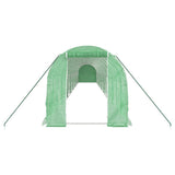 Greenhouse with Steel Frame Green 32 m? 16x2x2 m