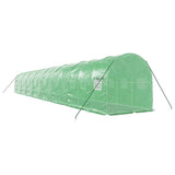 Greenhouse with Steel Frame Green 32 m? 16x2x2 m