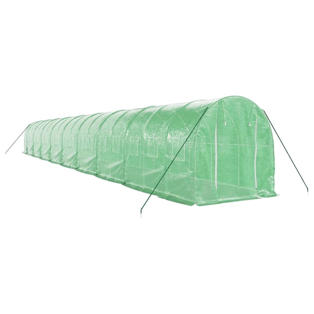 Greenhouse with Steel Frame Green 36 m? 18x2x2 m