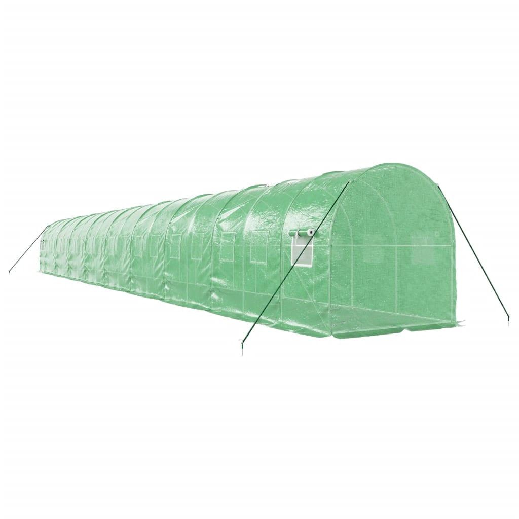 Greenhouse with Steel Frame Green 36 m? 18x2x2 m