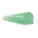 Greenhouse with Steel Frame Green 36 m² 18x2x2 m - Rear View