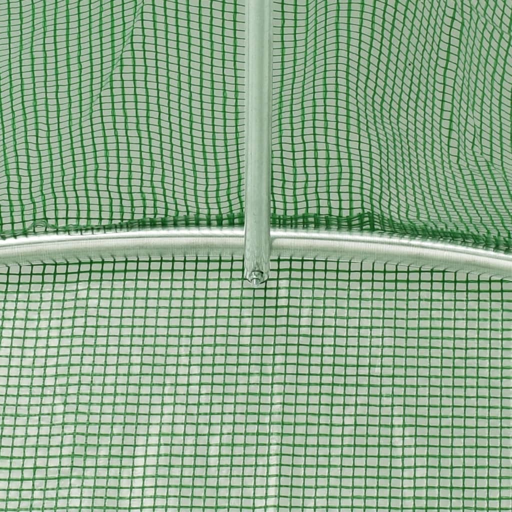 Greenhouse with Steel Frame Green 36 m? 18x2x2 m