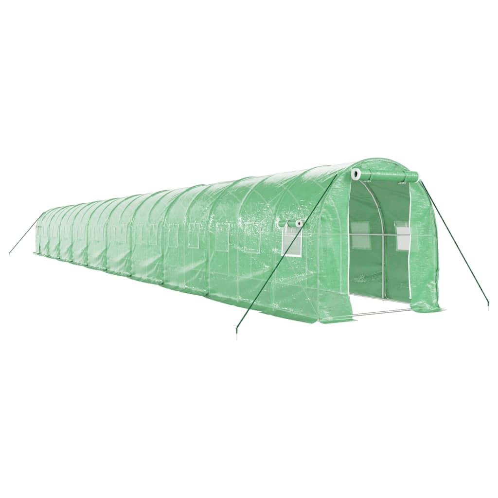 Greenhouse with Steel Frame Green 40 m? 20x2x2 m