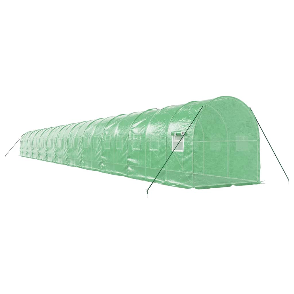 Greenhouse with Steel Frame Green 44 m? 22x2x2 m