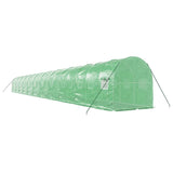 Greenhouse with Steel Frame Green 44 m² 22x2x2 m - Rear View