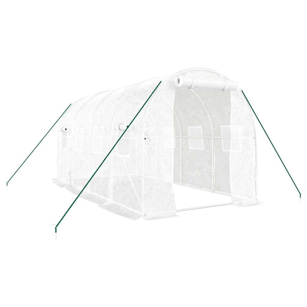 Greenhouse with Steel Frame White 8 m? 4x2x2 m