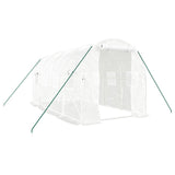 Greenhouse with Steel Frame White 8 m² 4x2x2 m - Front View