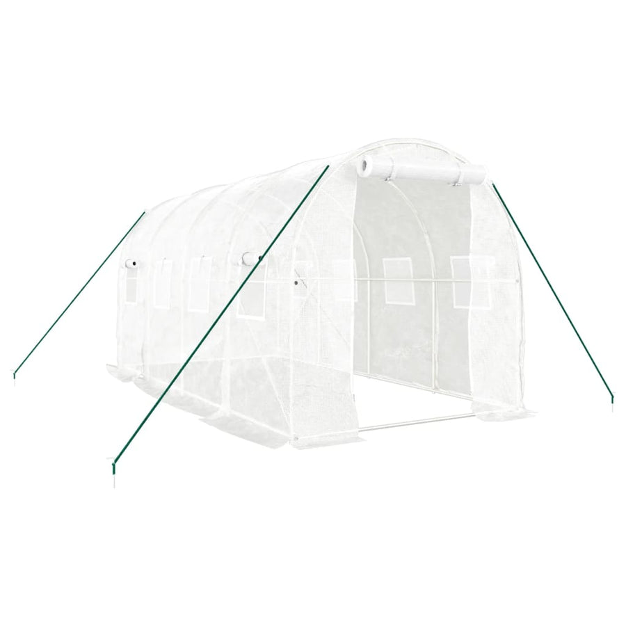 Greenhouse with Steel Frame White 8 m? 4x2x2 m