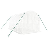 Greenhouse with Steel Frame White 8 m² 4x2x2 m - Side View
