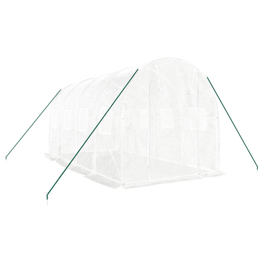 Greenhouse with Steel Frame White 8 m? 4x2x2 m